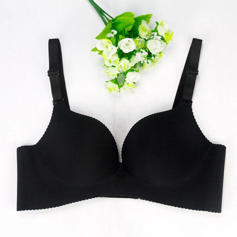 ✨Super boost Lingerie Unlined Bra Seamless Underwear Wireless Bralette Padded Push Up Bra❤️