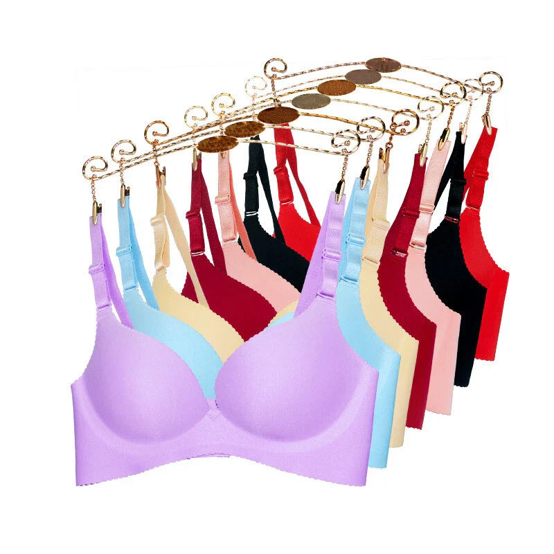 ✨Super boost Lingerie Unlined Bra Seamless Underwear Wireless Bralette Padded Push Up Bra❤️