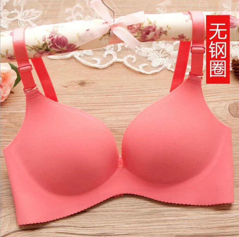 ✨Super boost Lingerie Unlined Bra Seamless Underwear Wireless Bralette Padded Push Up Bra❤️