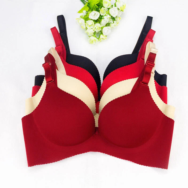 ✨Super boost Lingerie Unlined Bra Seamless Underwear Wireless Bralette Padded Push Up Bra❤️