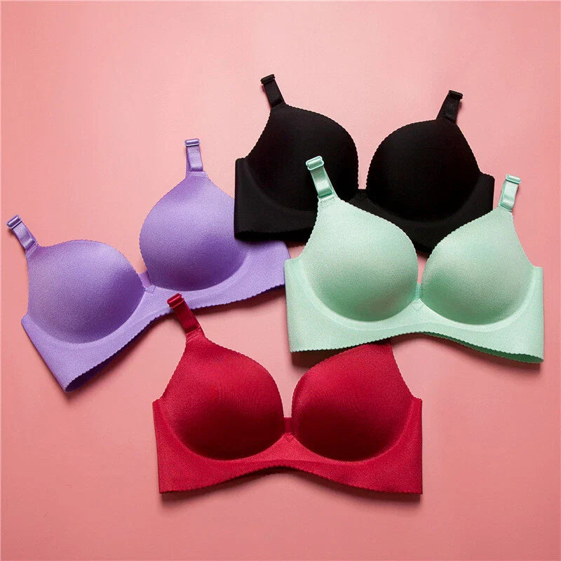 ✨Super boost Lingerie Unlined Bra Seamless Underwear Wireless Bralette Padded Push Up Bra❤️