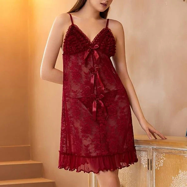 ✨ Desire # premium Quality 2 pice soft net short nighty✨❤️