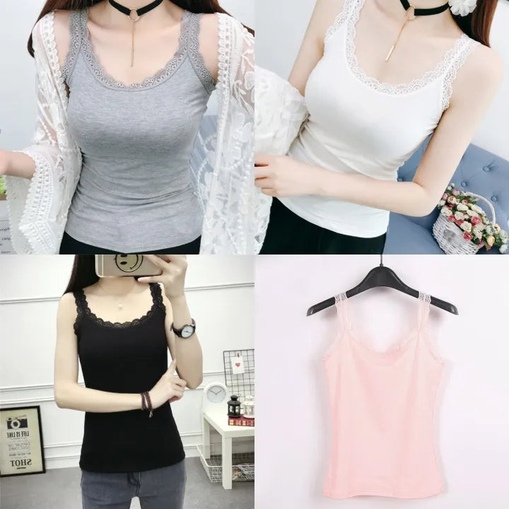 *Pack of 3*luxury high quality Cotton stretchable girls Camisole❤️