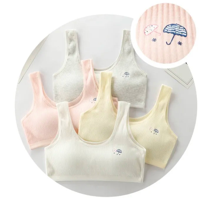 (Pack of 6) Umbrella 🏖️ Teen's Bras Minimal, and modern — perfect for a brand or band.❤️