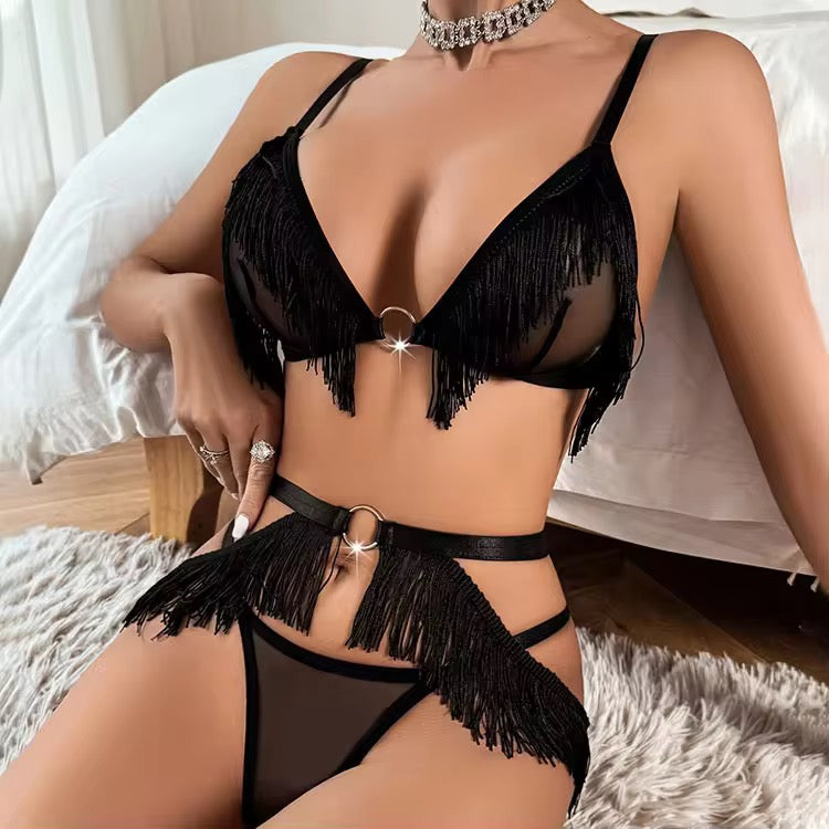 ✨Desire # premium quality Premium Fringe Sexy Bikini Garter Set✨❣️