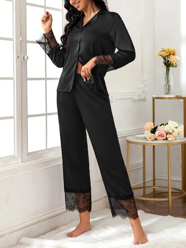 Desire Slik lace decorated suit