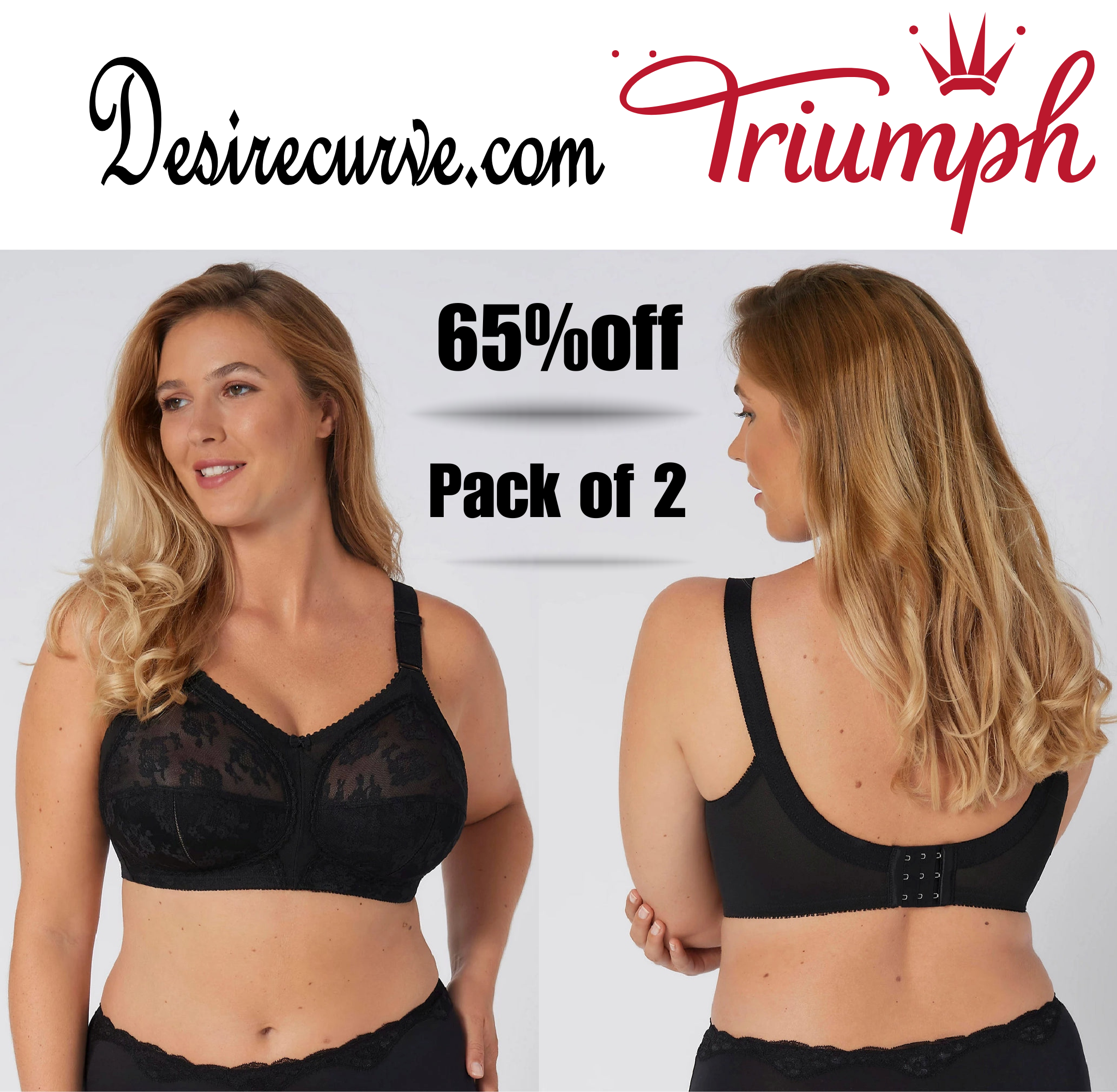 Pack of 2 Triumph Doreen world leading bra (65%off Free shipping)❤️