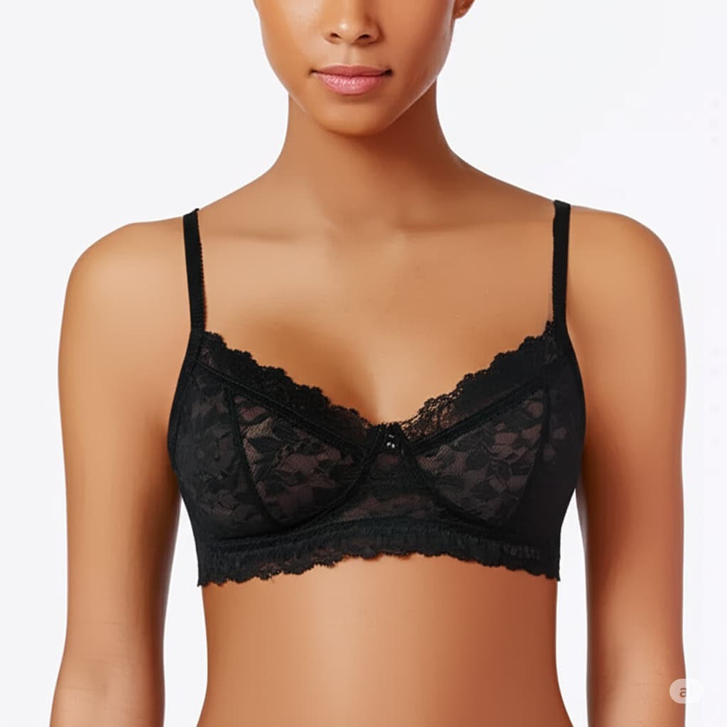 Desire soft cotton lace net bra ##❤️