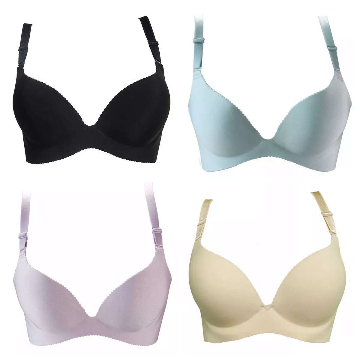 ✨Super boost Lingerie Unlined Bra Seamless Underwear Wireless Bralette Padded Push Up Bra❤️
