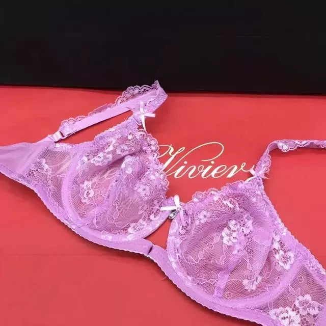 Desire  Women  Floral lace Bra and Panty Set Unlined Sexy Soft Everyday Bra ❤️