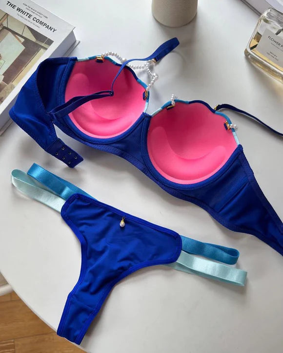 ✨Desire ice  cream 🍨 inspired pushup bra panty set ❣️